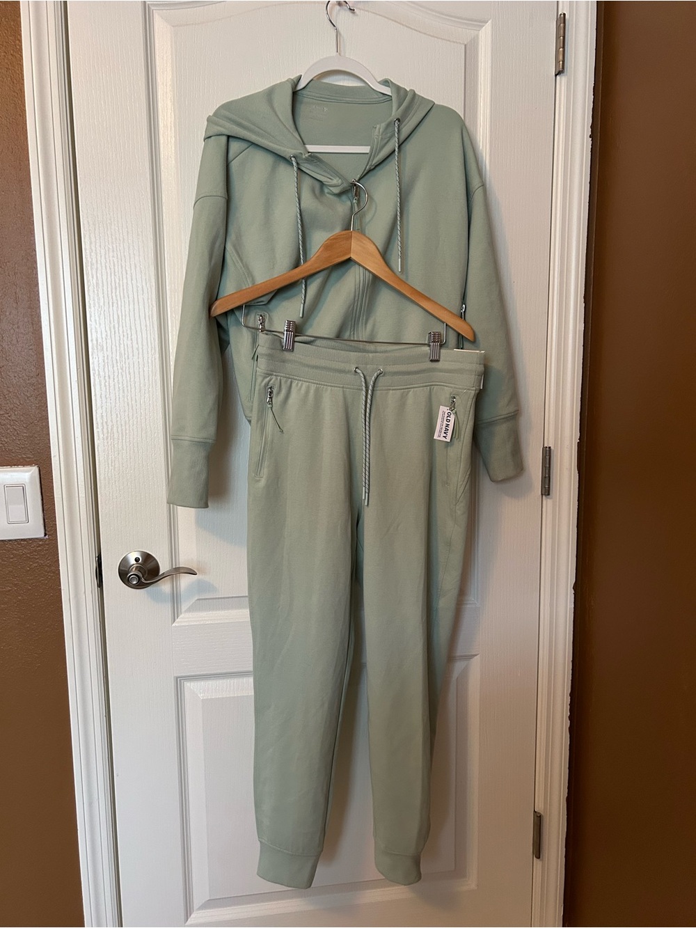 Women’s Sage Green Hooded Sweatshirt and Jogger Set